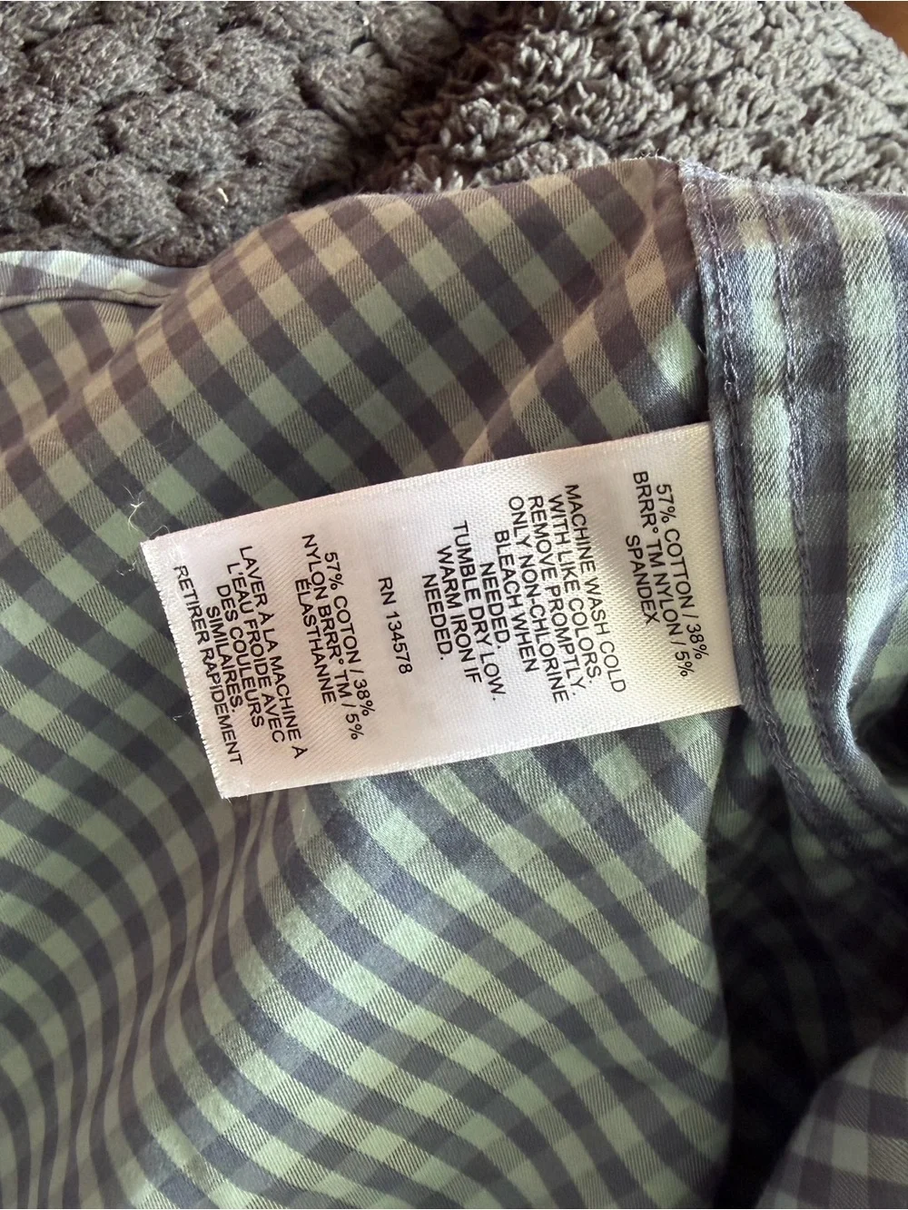 Vineyard Vines Light Blue and Navy Gingham Button-Down Shirt